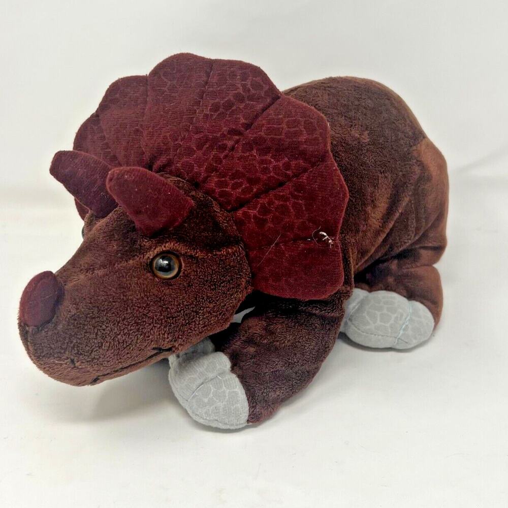 Kohls Cares‎ Triceratops Dinosaur 14" Plush Brown Stuffed Animal Dino